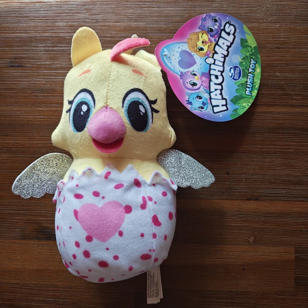Hatchimals‎ Spin Master Toy Factory 7" Plush NWT Owlicorn Unikeet Glitter Wings
